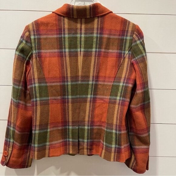 Field Gear Plaid Wool Blend Blazer Womens Size Medium - Picture 7 of 10